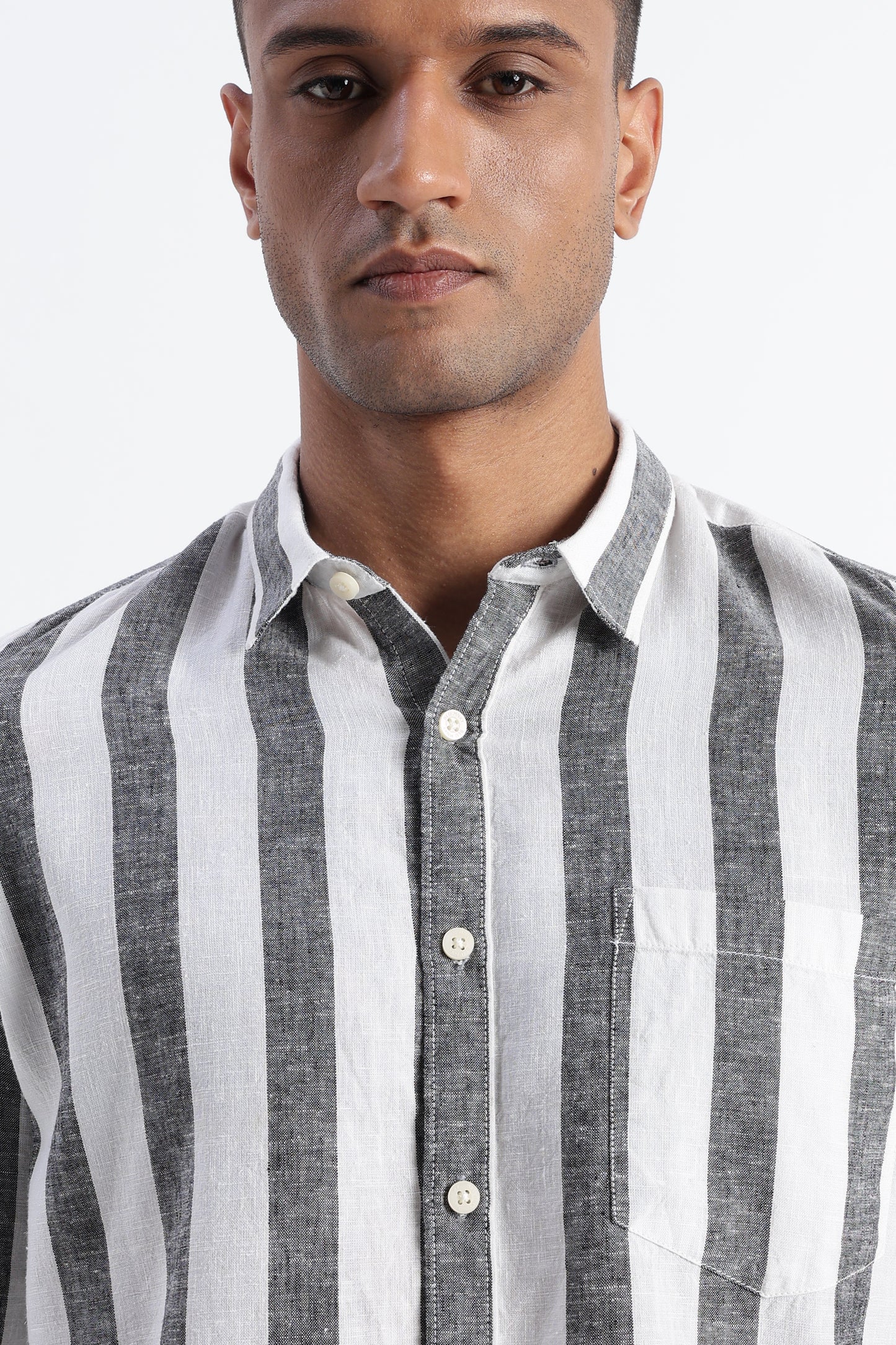 Classic Stripe Shirt Black White