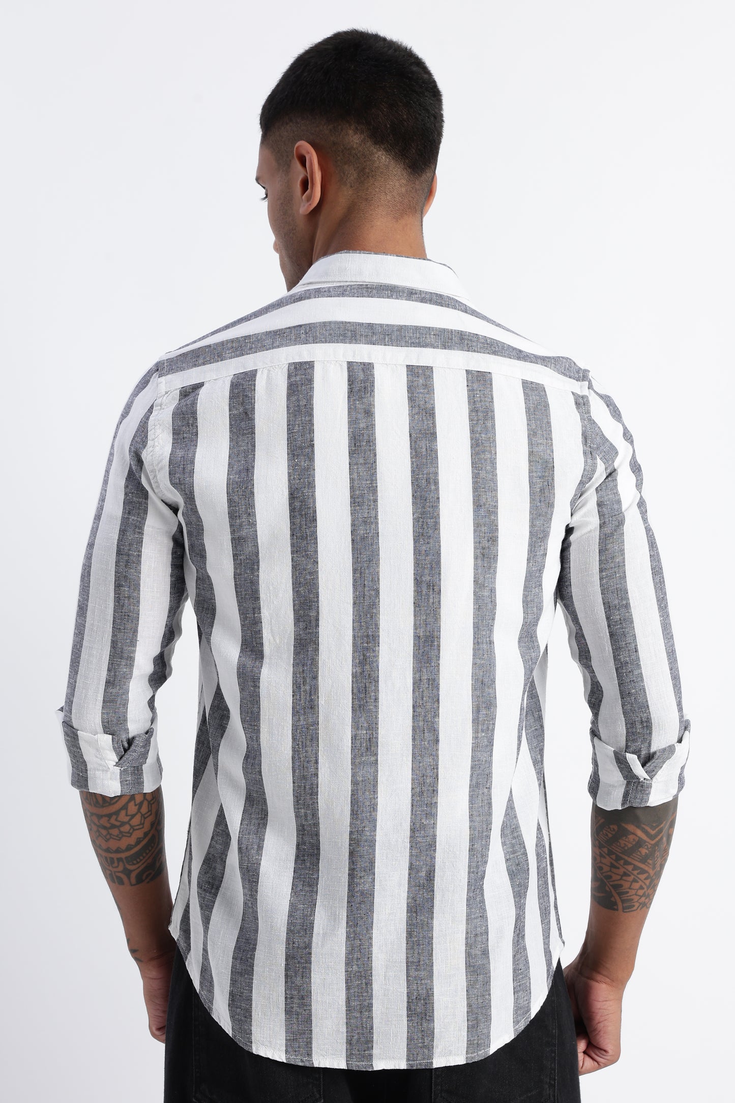 Classic Stripe Shirt Black White
