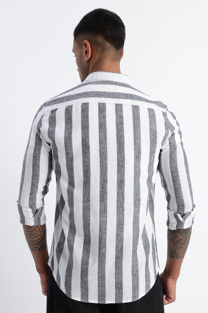 Classic Stripe Shirt Black White