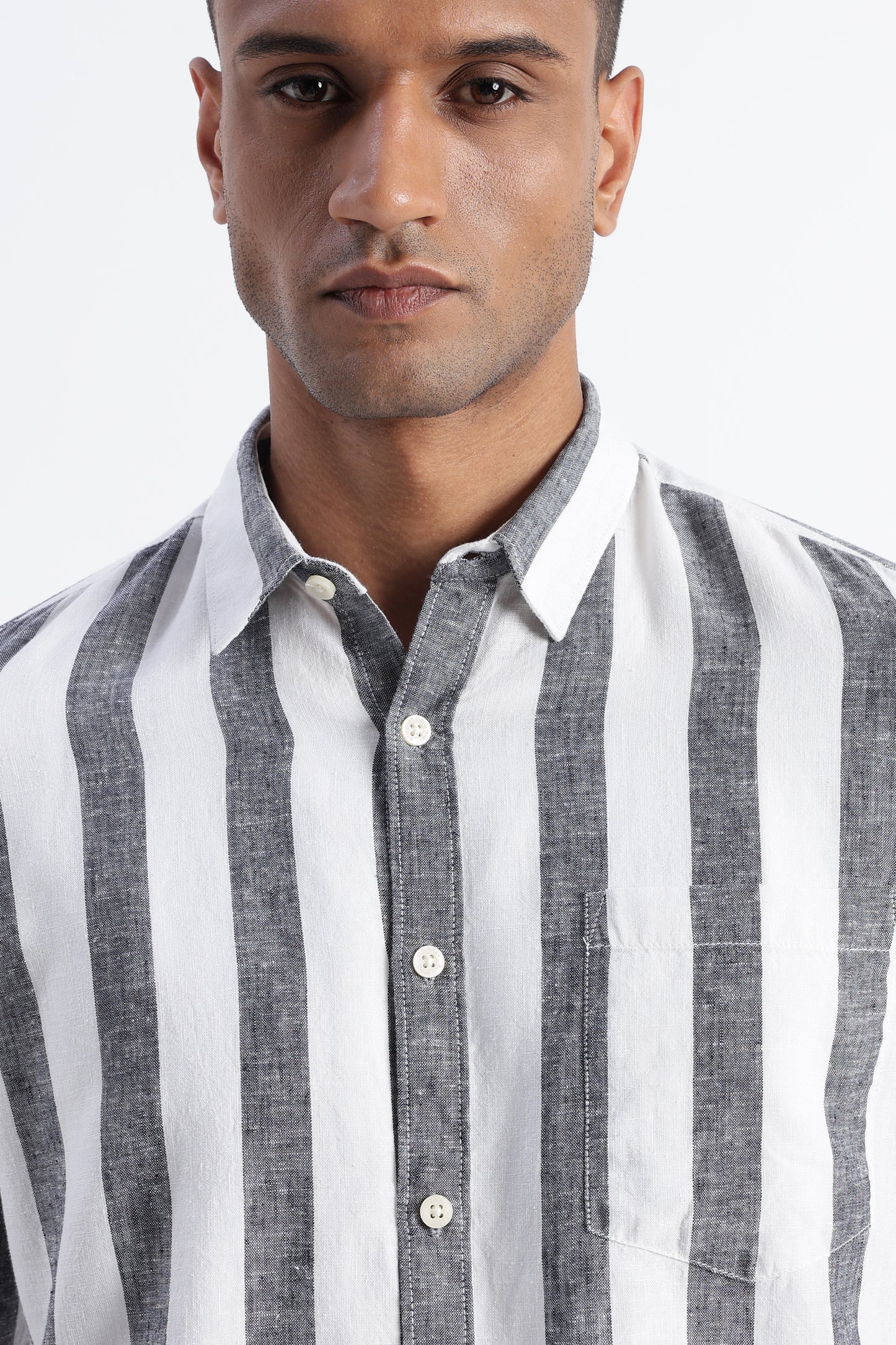 Classic Stripe Shirt Black White