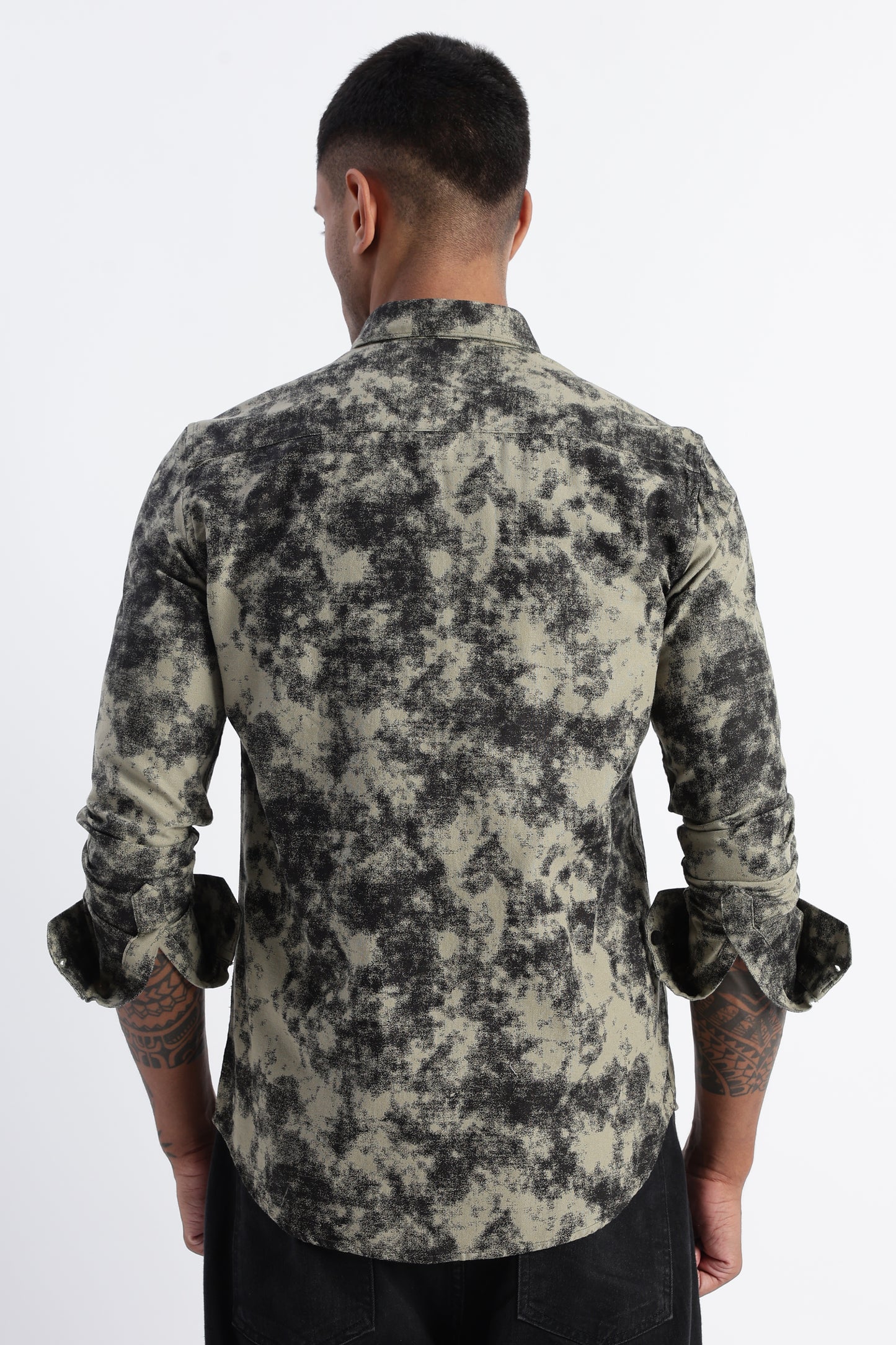 Cloud Print Shirt Lt Green