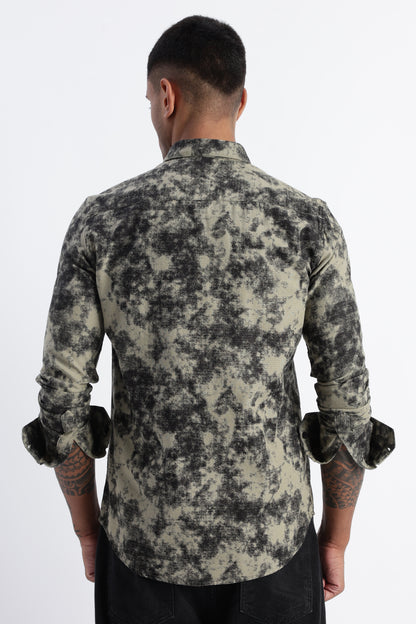 Cloud Print Shirt Lt Green