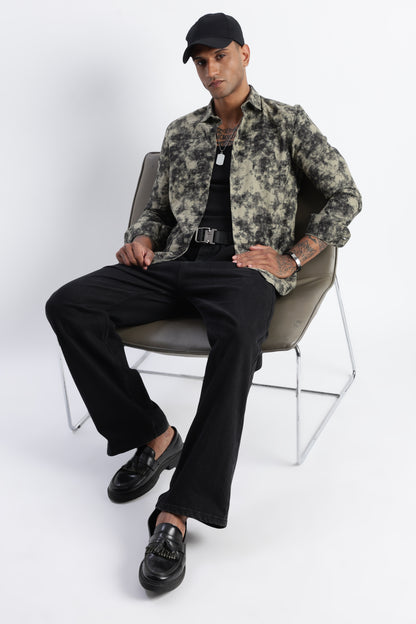 Cloud Print Shirt Lt Green