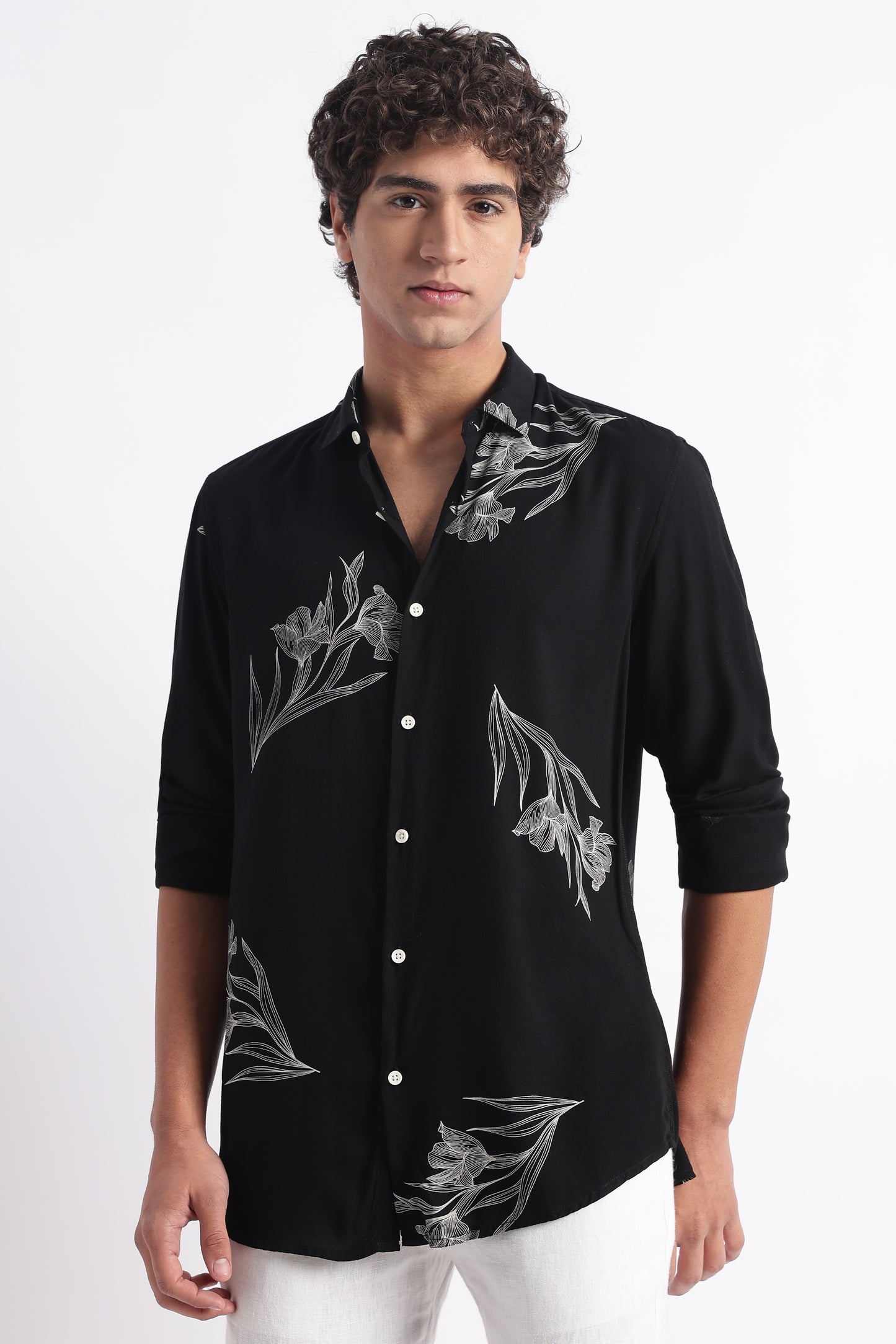 Modern Day Print Shirt Black