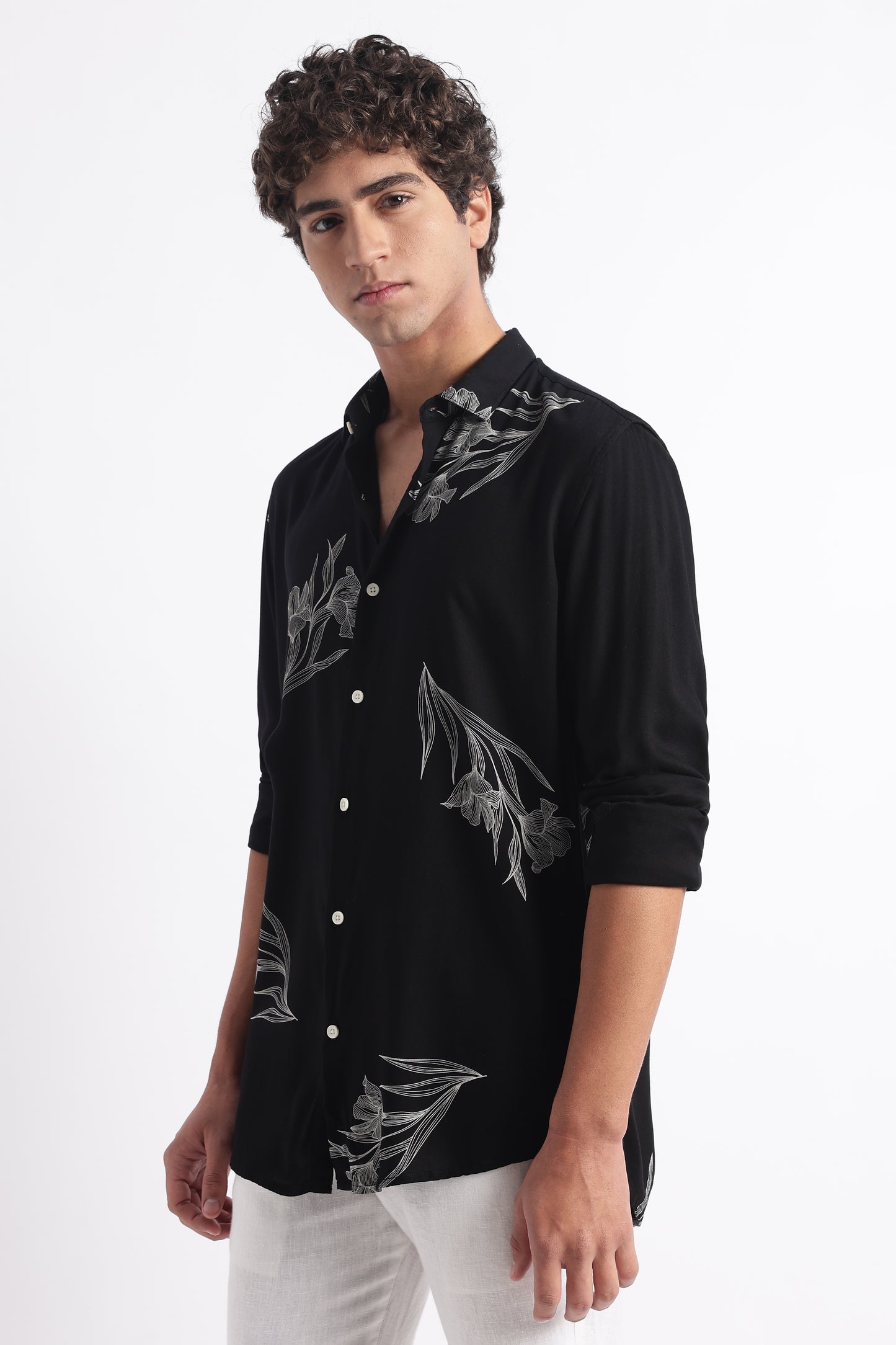 Modern Day Print Shirt Black