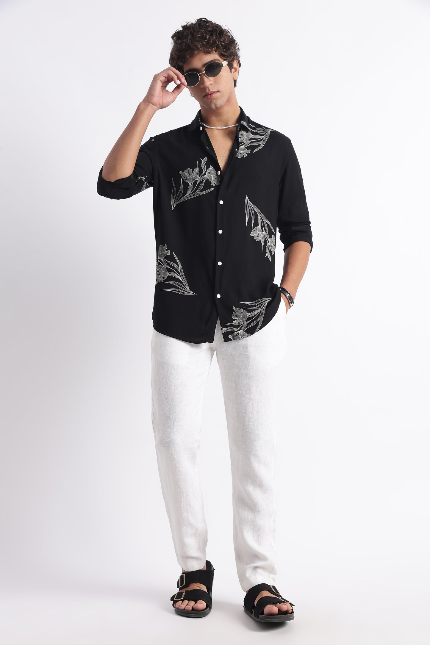 Modern Day Print Shirt Black