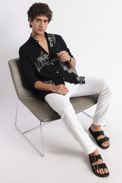 Modern Day Print Shirt Black