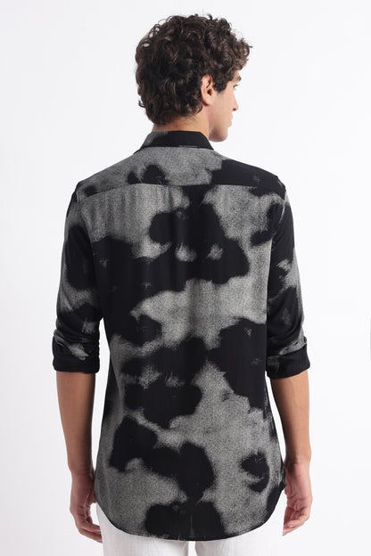 Modern Day Print Shirt Black