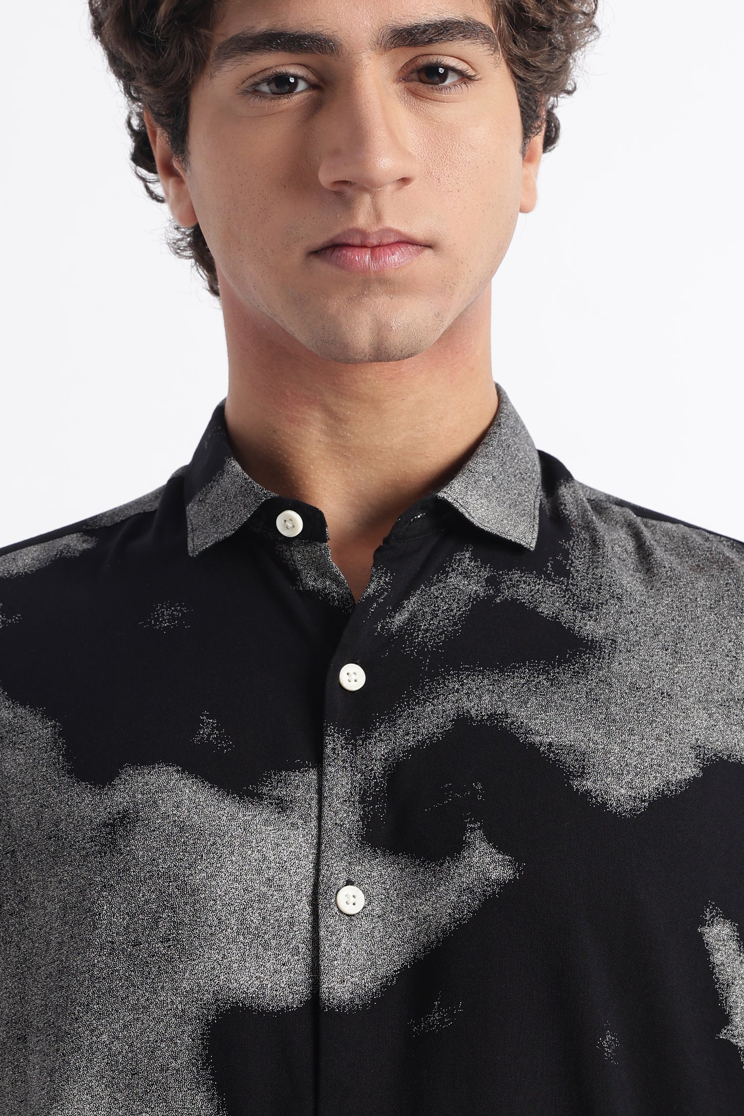 Modern Day Print Shirt Black