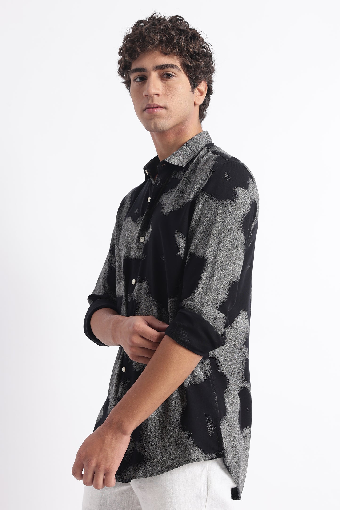 Modern Day Print Shirt Black