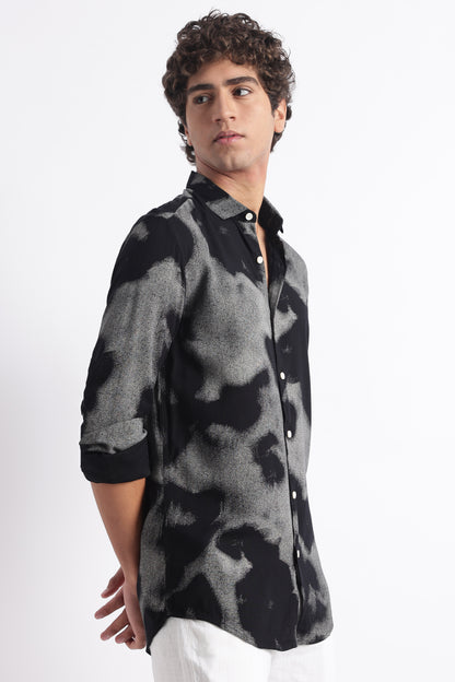 Modern Day Print Shirt Black