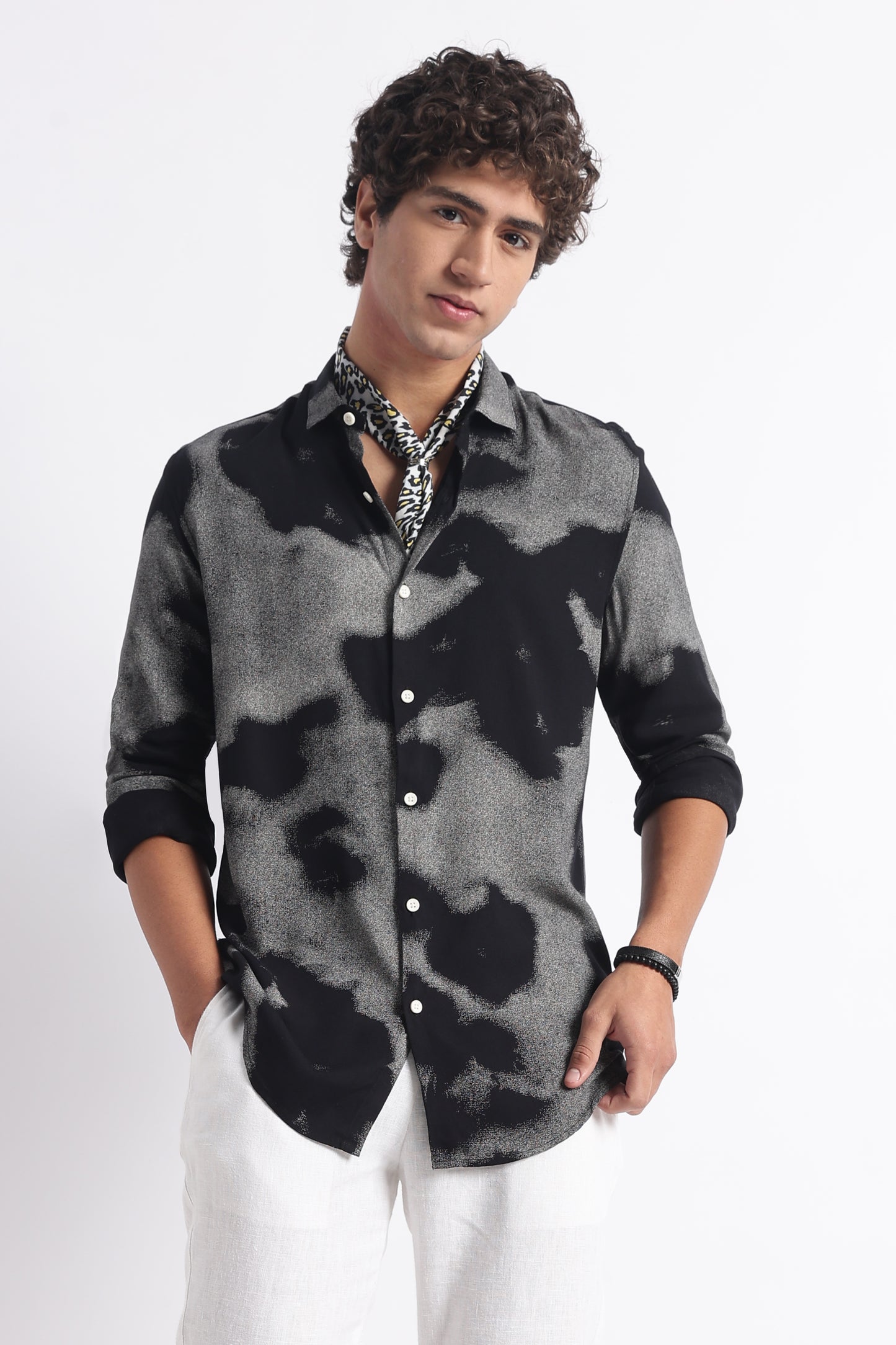 Modern Day Print Shirt Black