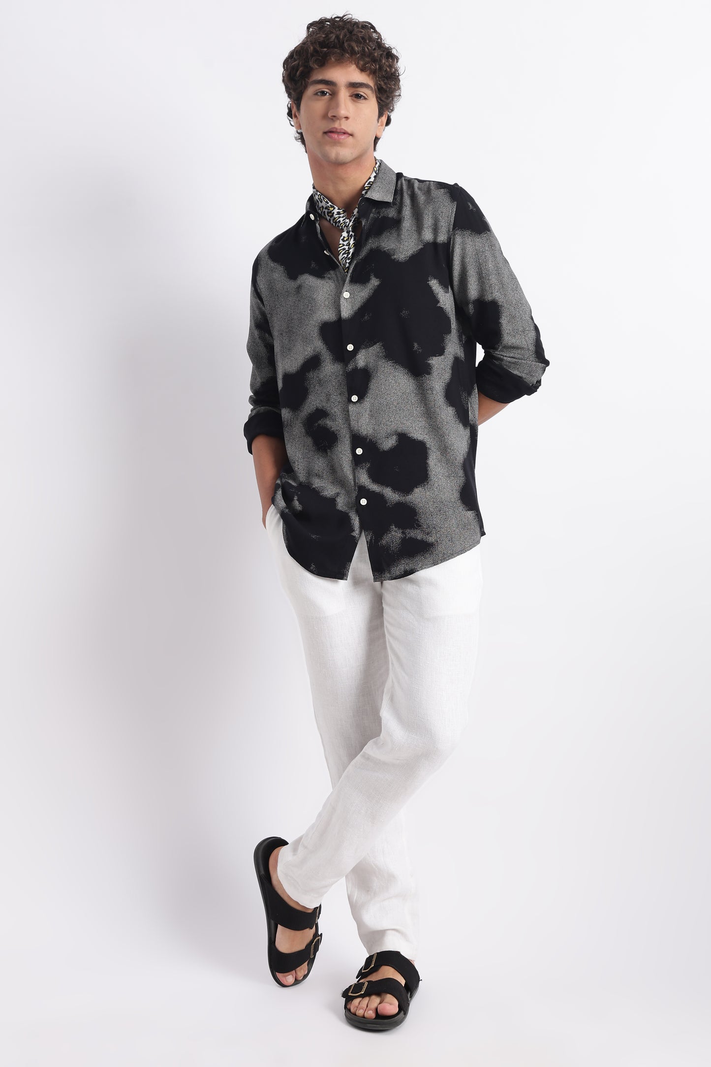 Modern Day Print Shirt Black