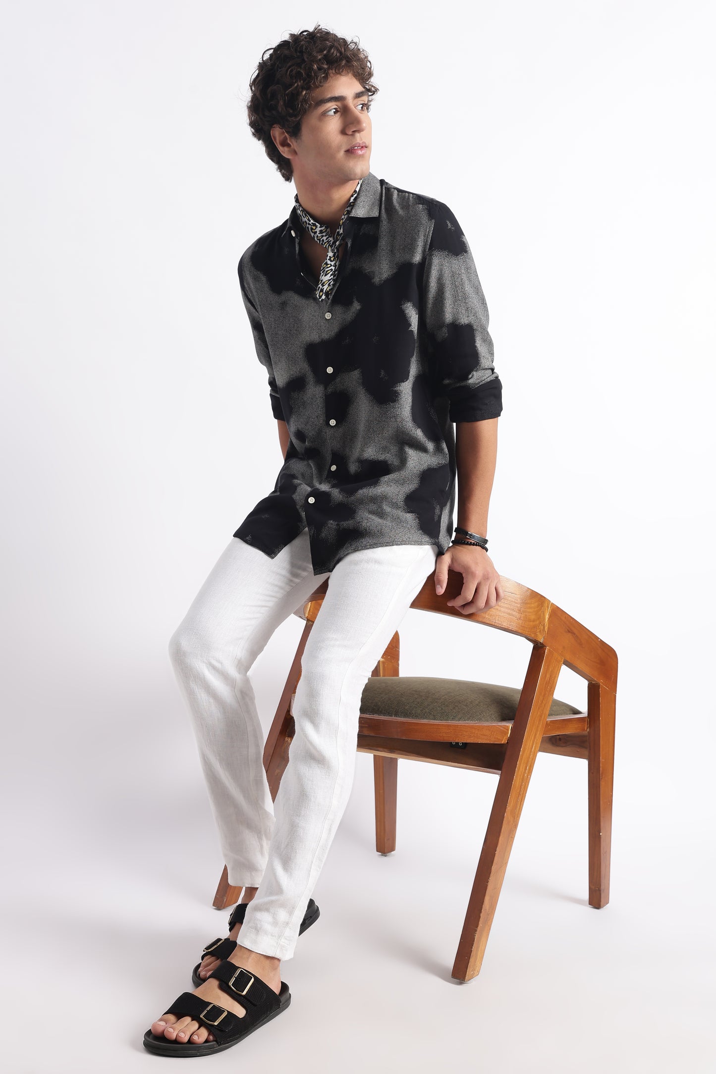 Modern Day Print Shirt Black