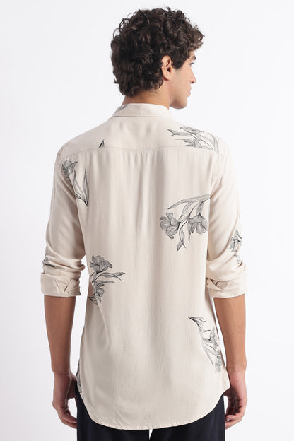 Modern Day Print Shirt Off White