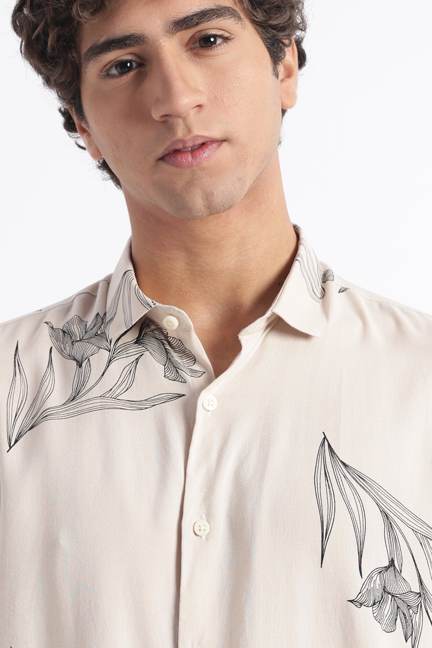 Modern Day Print Shirt Off White