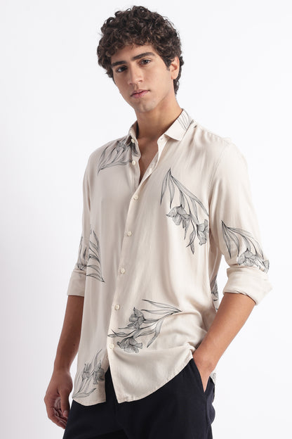 Modern Day Print Shirt Off White