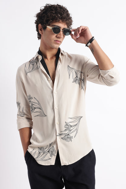 Modern Day Print Shirt Off White