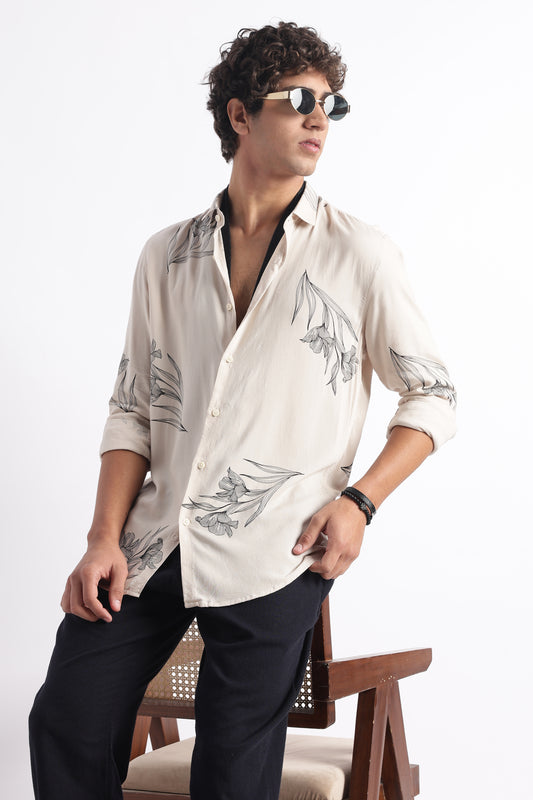 Modern Day Print Shirt Off White