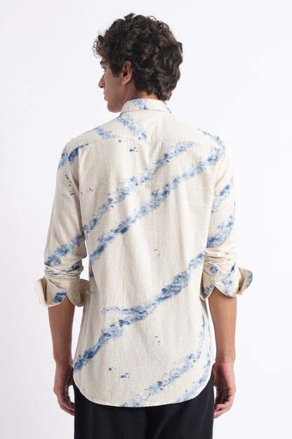 Modern Day Print Shirt Blue