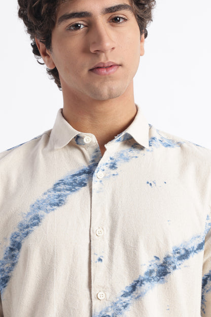 Modern Day Print Shirt Blue