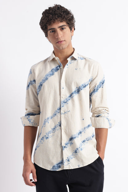 Modern Day Print Shirt Blue