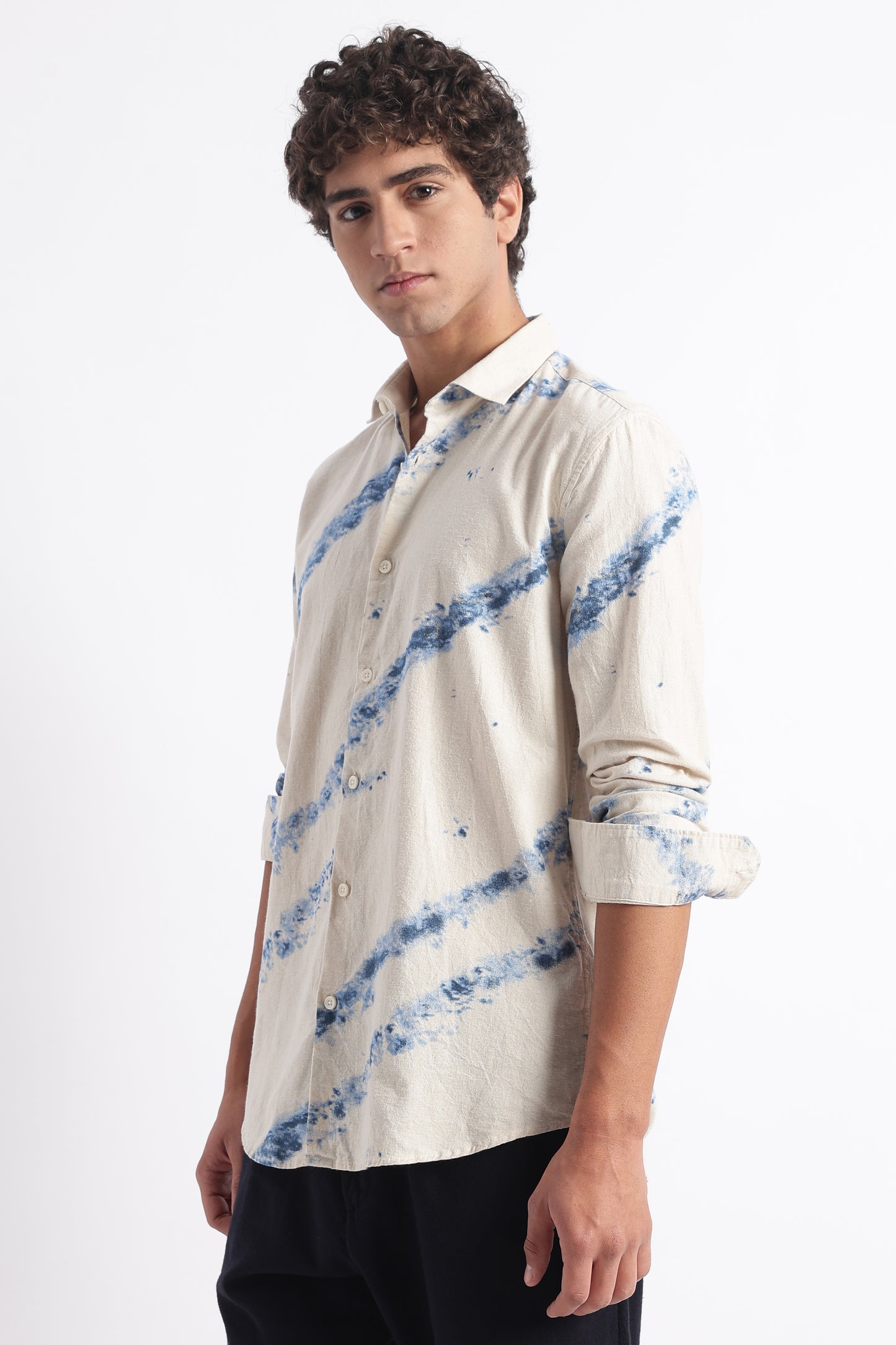 Modern Day Print Shirt Blue