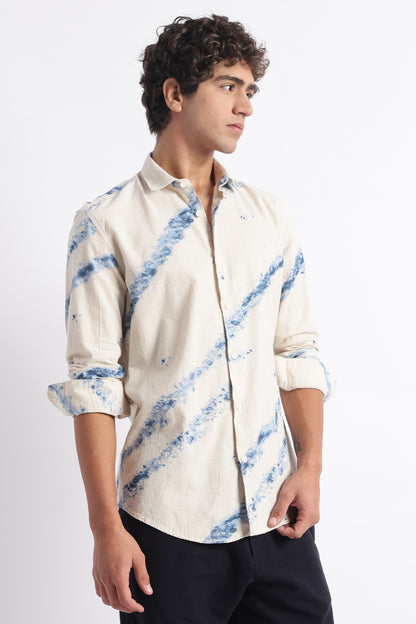 Modern Day Print Shirt Blue