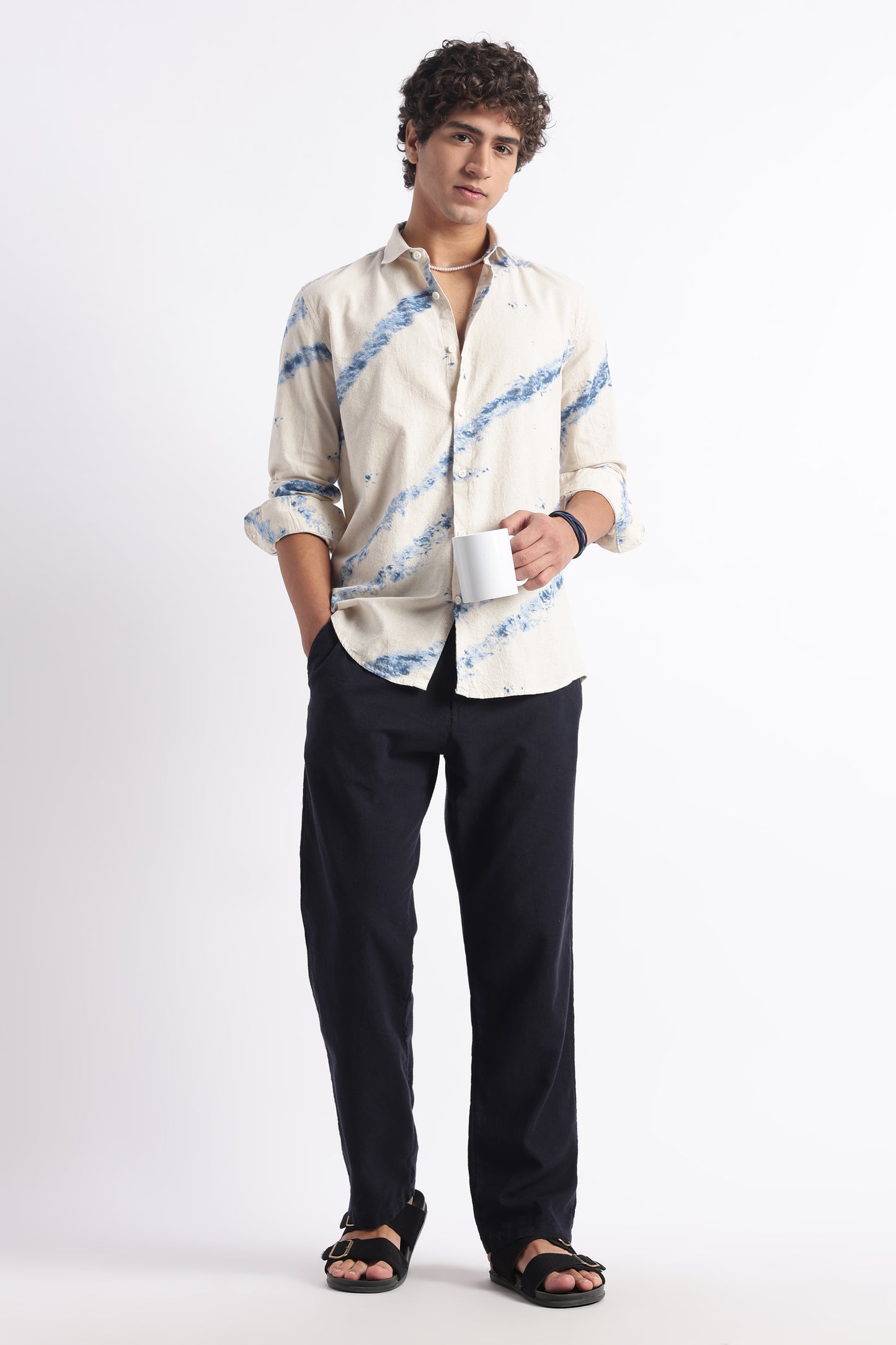 Modern Day Print Shirt Blue