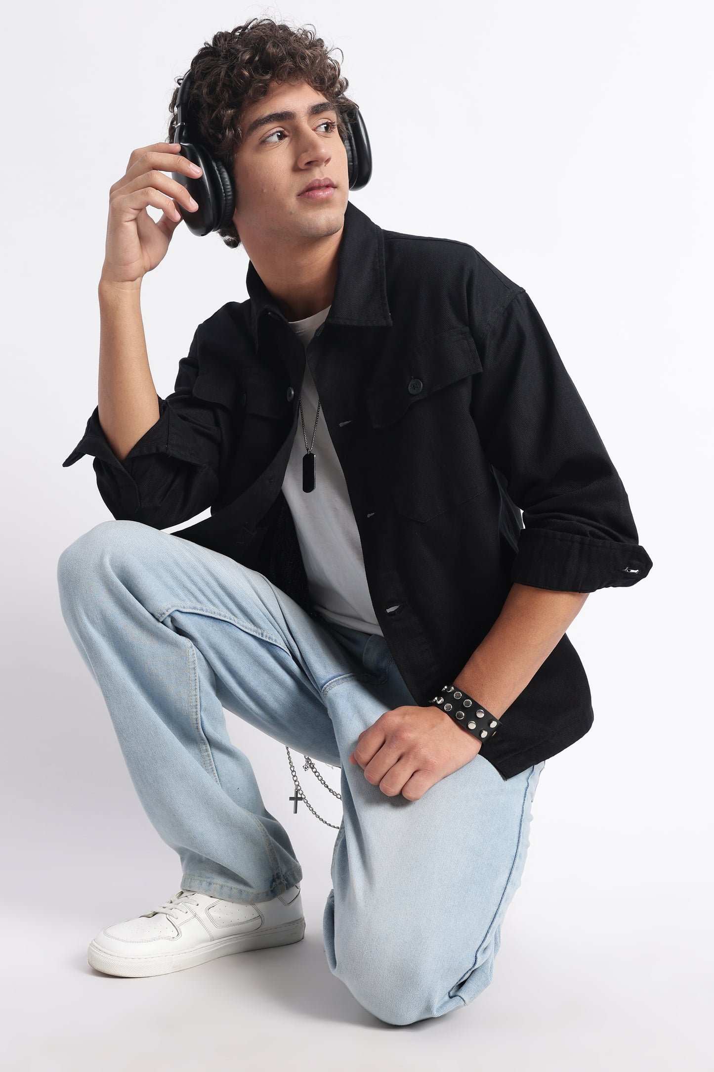 Everyday Layering Shacket Black