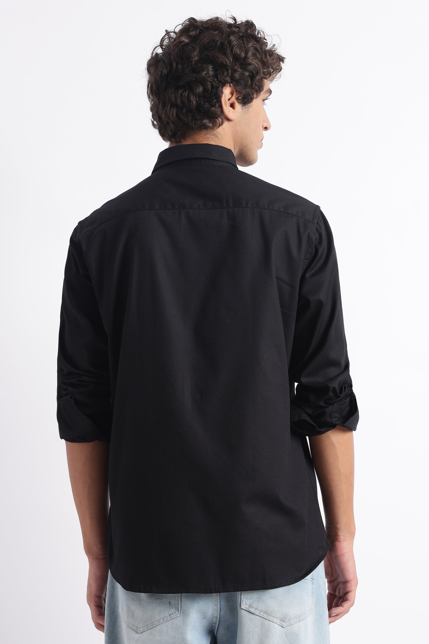 Classic Dobby Solid Shirt Black