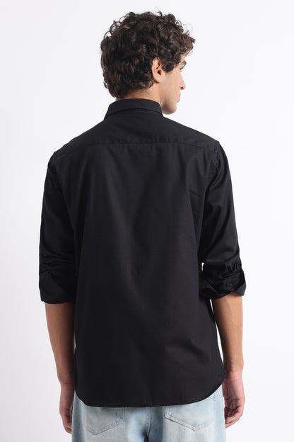 Classic Dobby Solid Shirt Black
