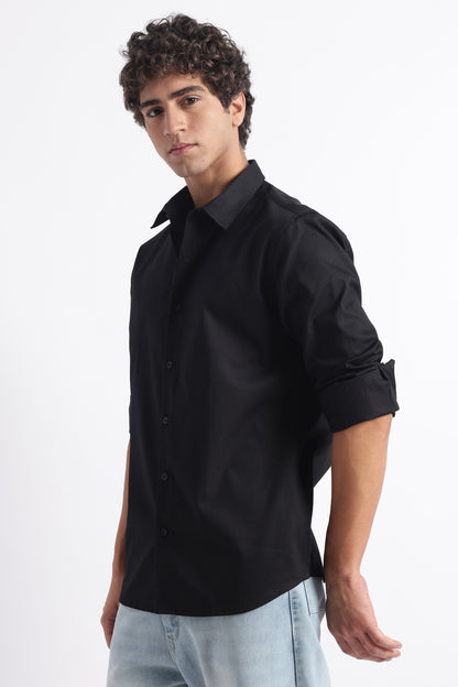 Classic Dobby Solid Shirt Black