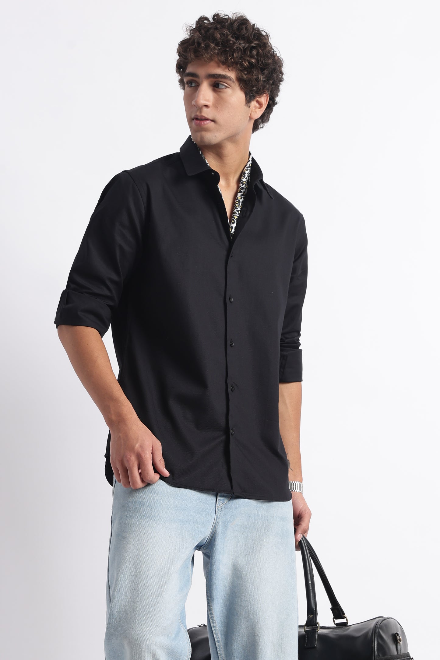 Classic Dobby Solid Shirt Black