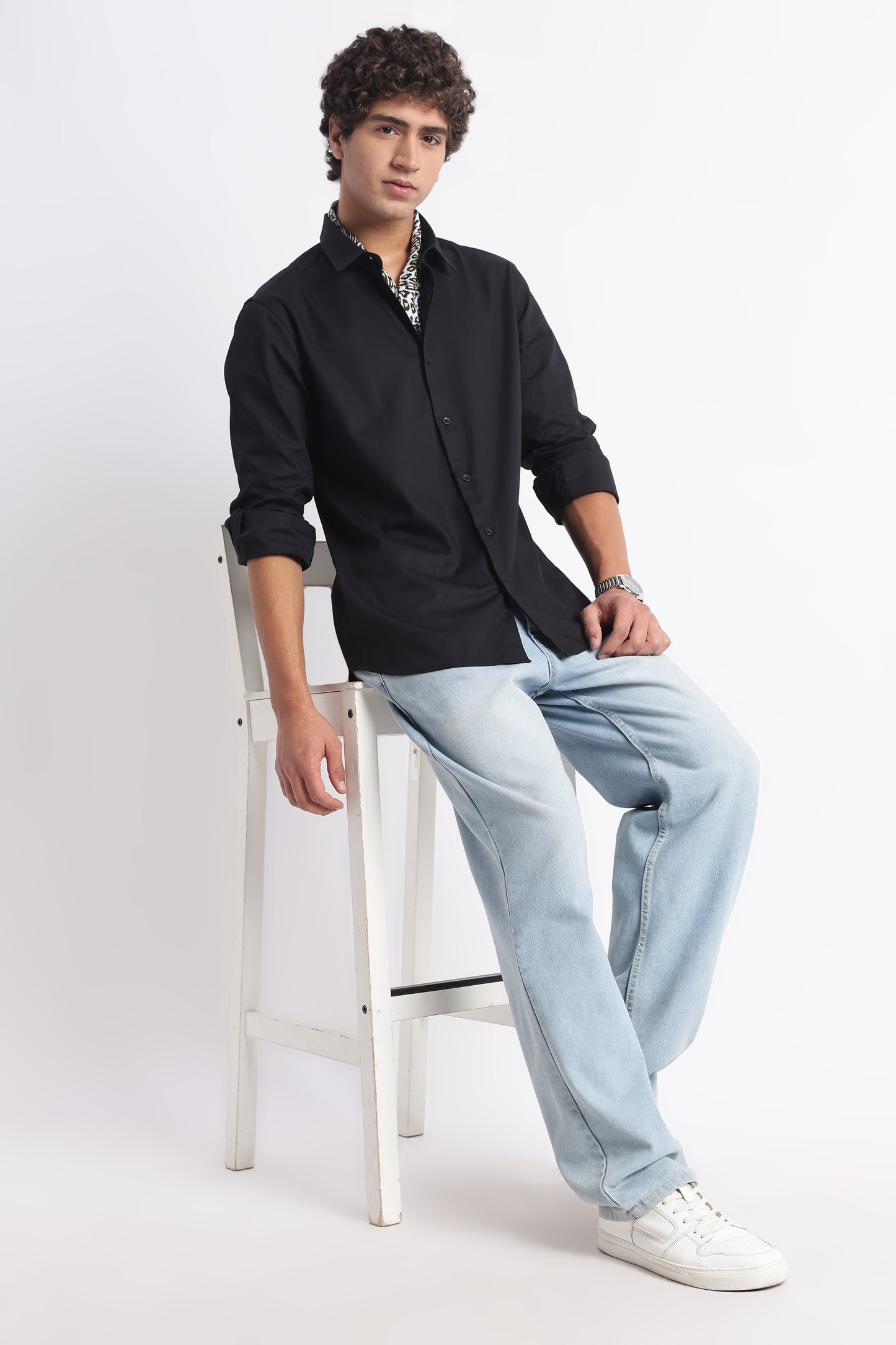 Classic Dobby Solid Shirt Black