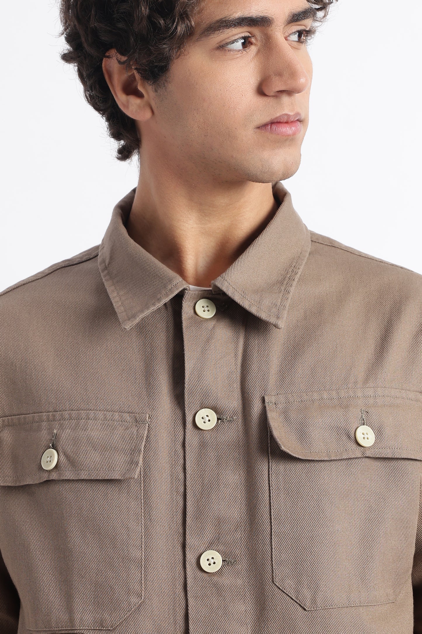 Everyday Layering Shacket Khaki