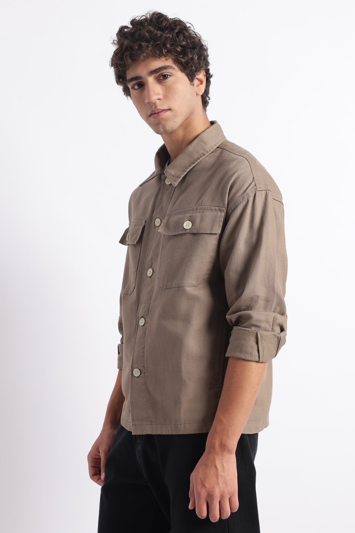 Everyday Layering Shacket Khaki
