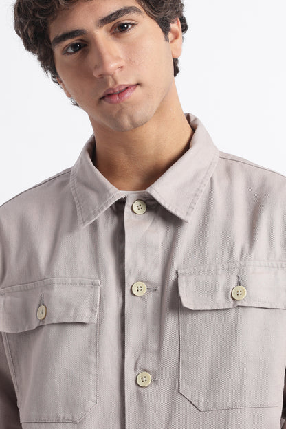 Everyday Layering Shacket Beige