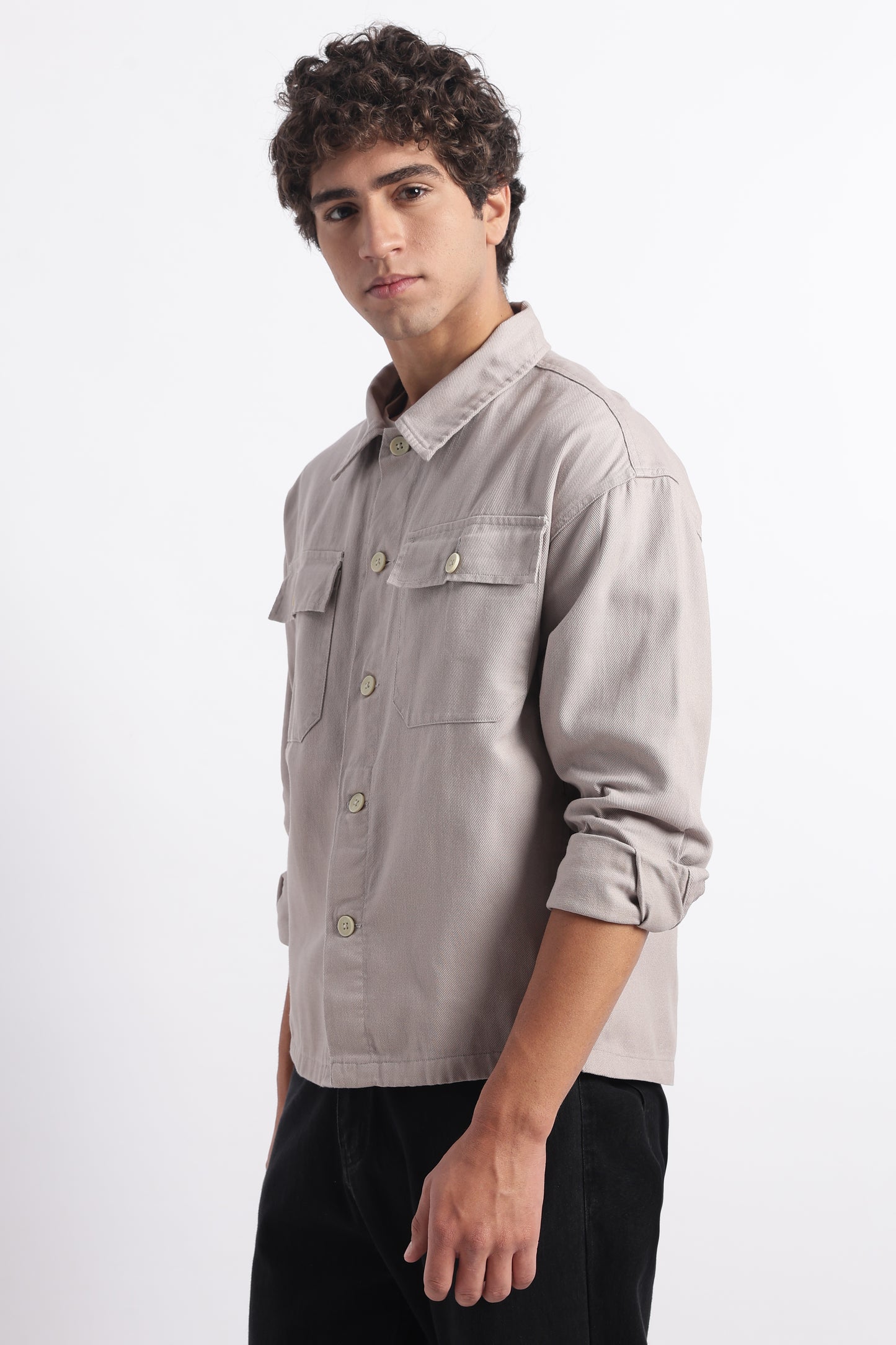 Everyday Layering Shacket Beige