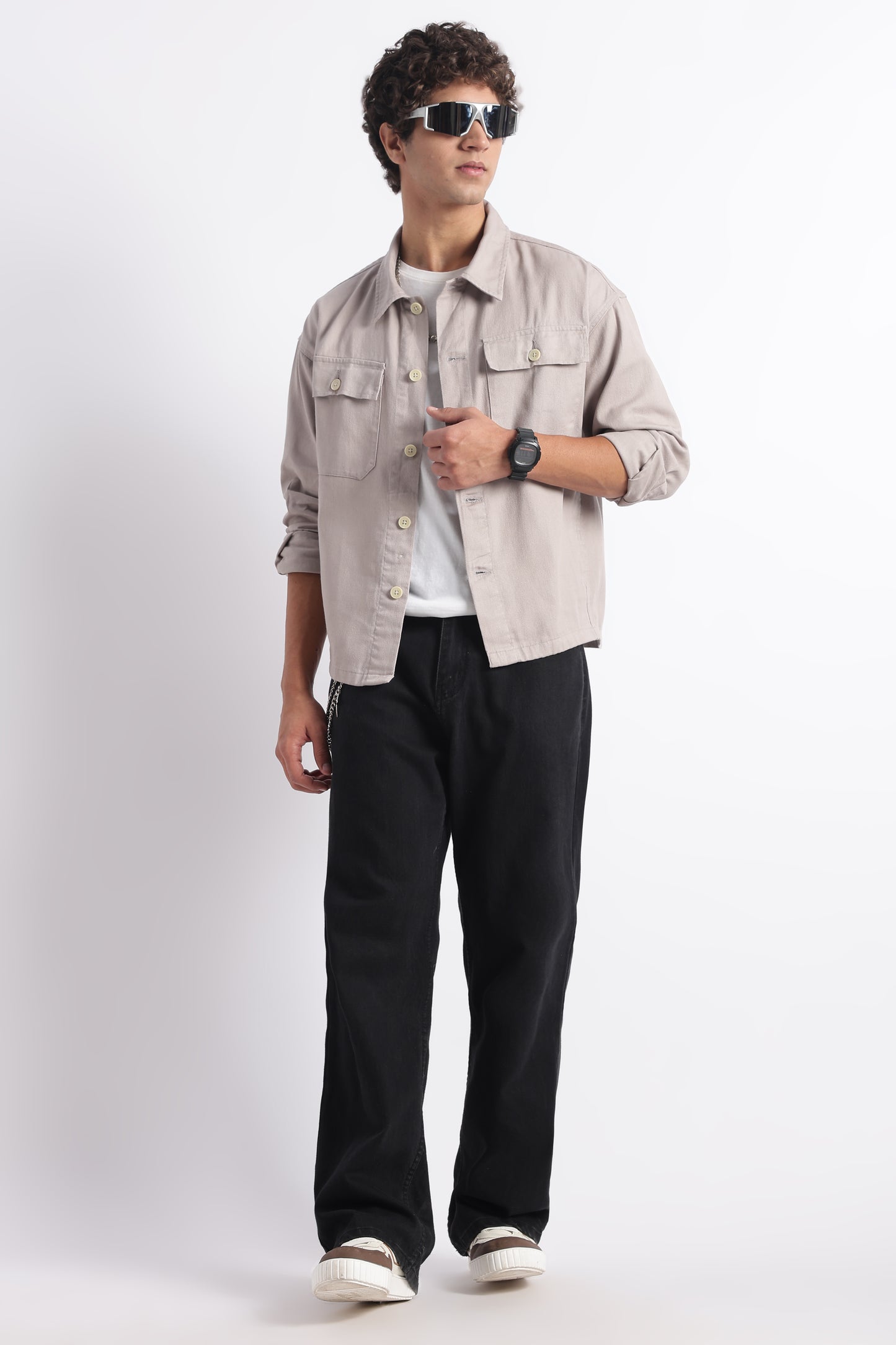 Everyday Layering Shacket Beige
