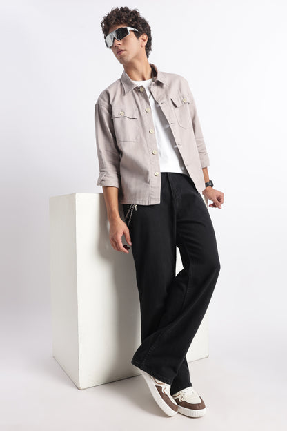 Everyday Layering Shacket Beige