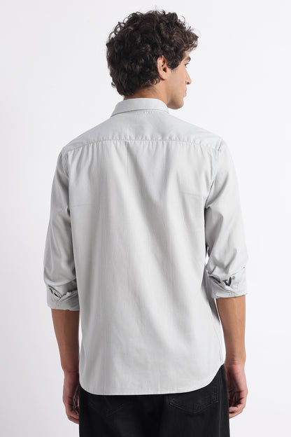 Classic Dobby Solid Shirt Grey