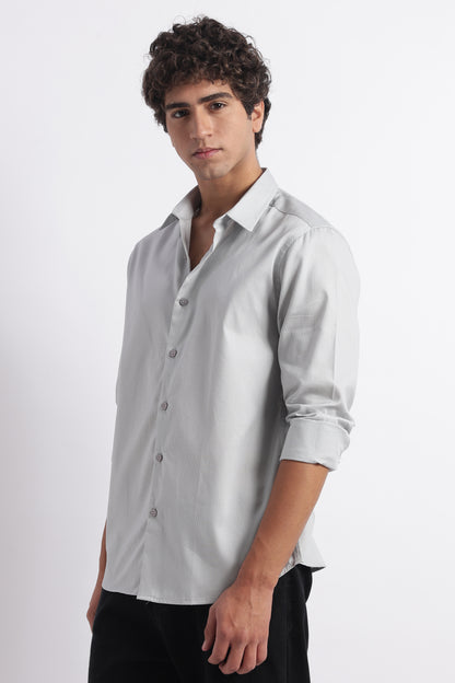 Classic Dobby Solid Shirt Grey