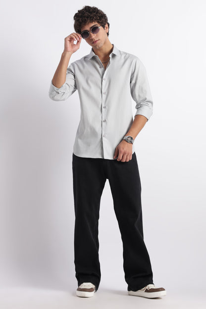 Classic Dobby Solid Shirt Grey