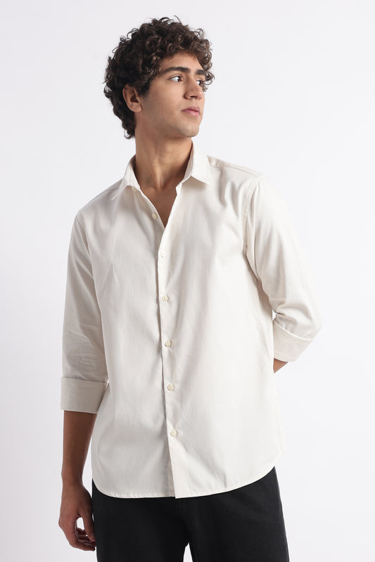 Classic Dobby Solid Shirt Off White