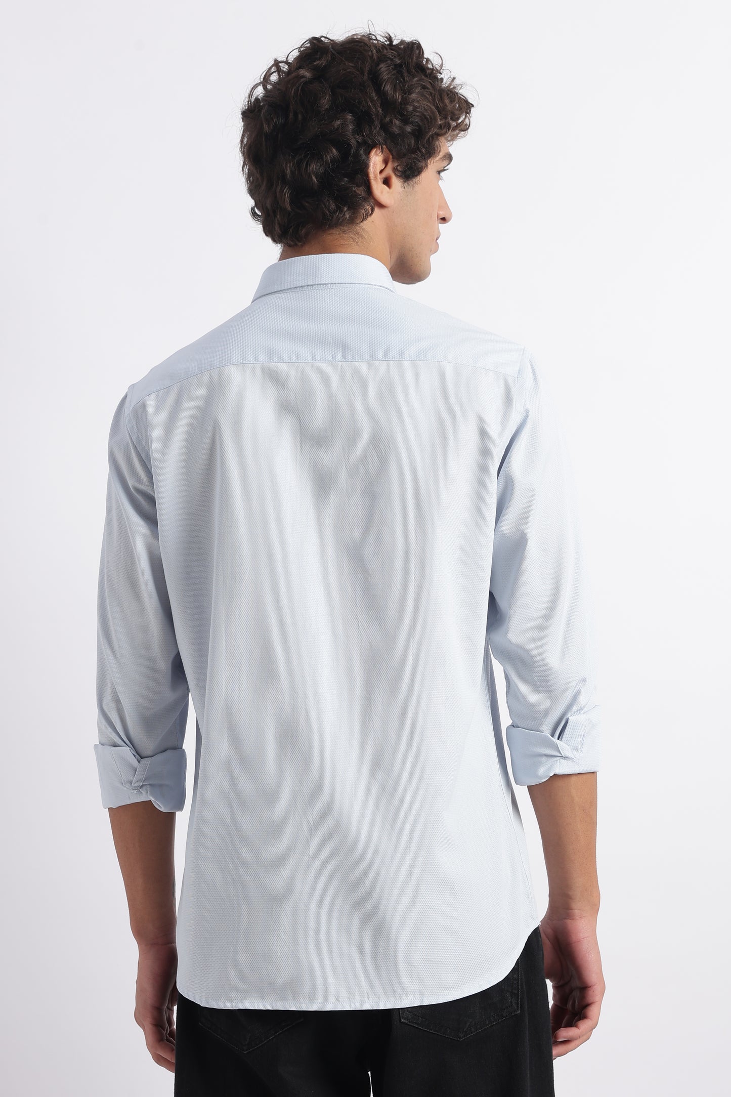 Classic Dobby Solid Shirt Blue