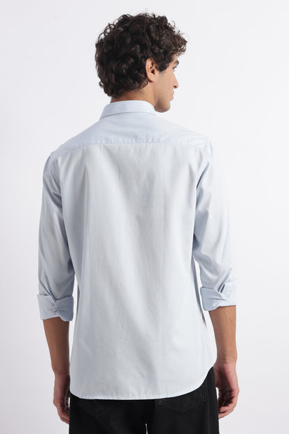 Classic Dobby Solid Shirt Blue