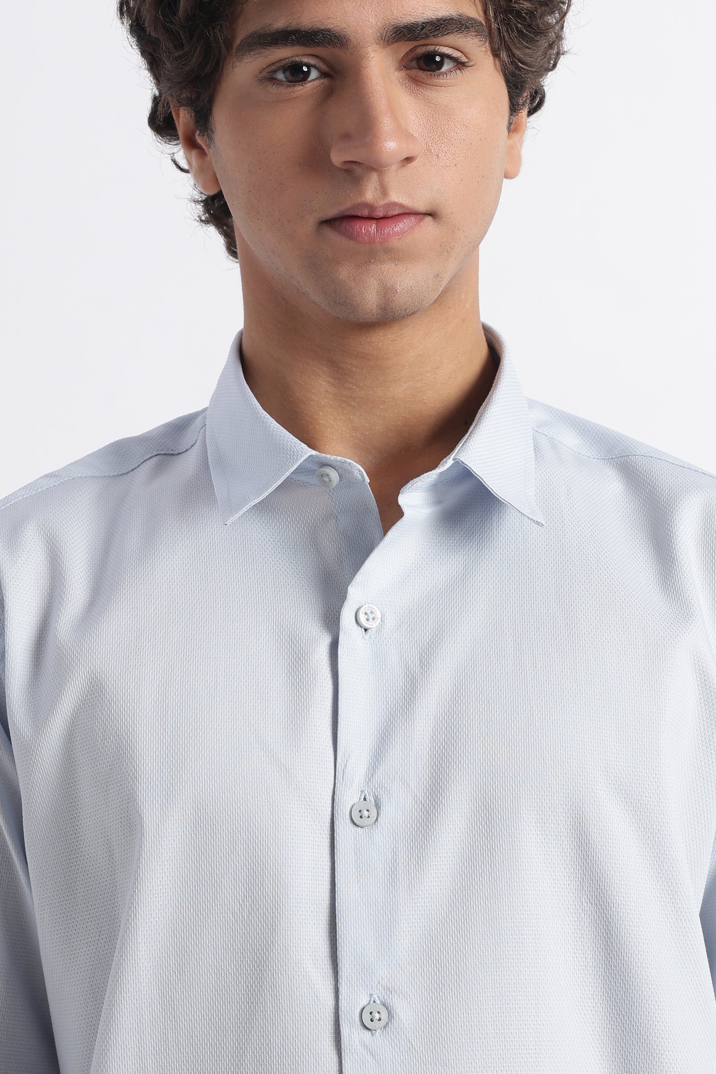 Classic Dobby Solid Shirt Blue