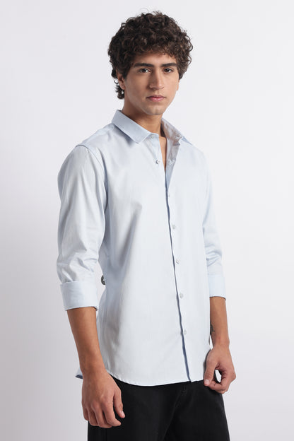 Classic Dobby Solid Shirt Blue