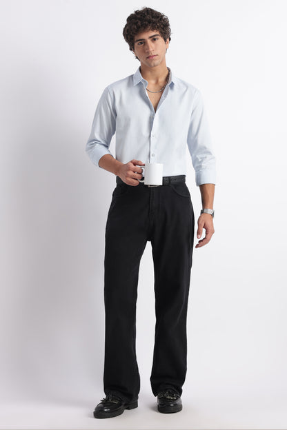 Classic Dobby Solid Shirt Blue